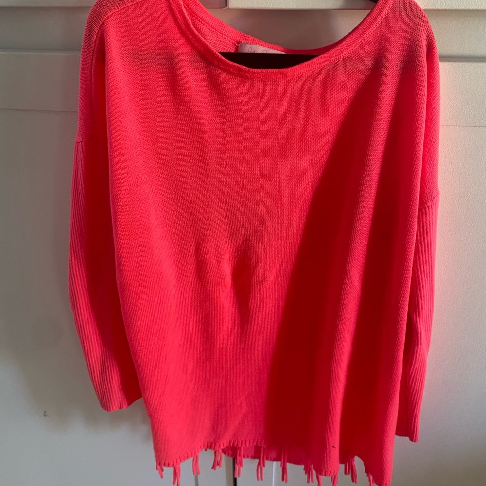 Lilly Pulitzer Girl’s Neon Pink Pullover Knit Top